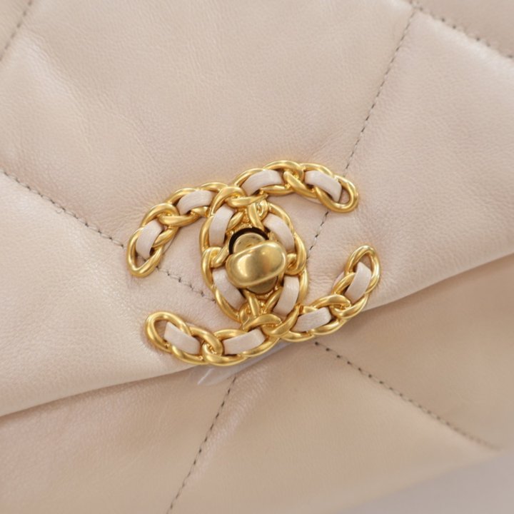 Chanel 19 Flap Small Beige Lambskin - Luxe Du Jour