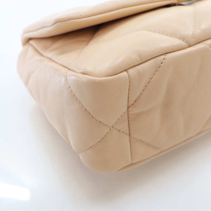 Chanel 19 Flap Small Beige Lambskin - Luxe Du Jour