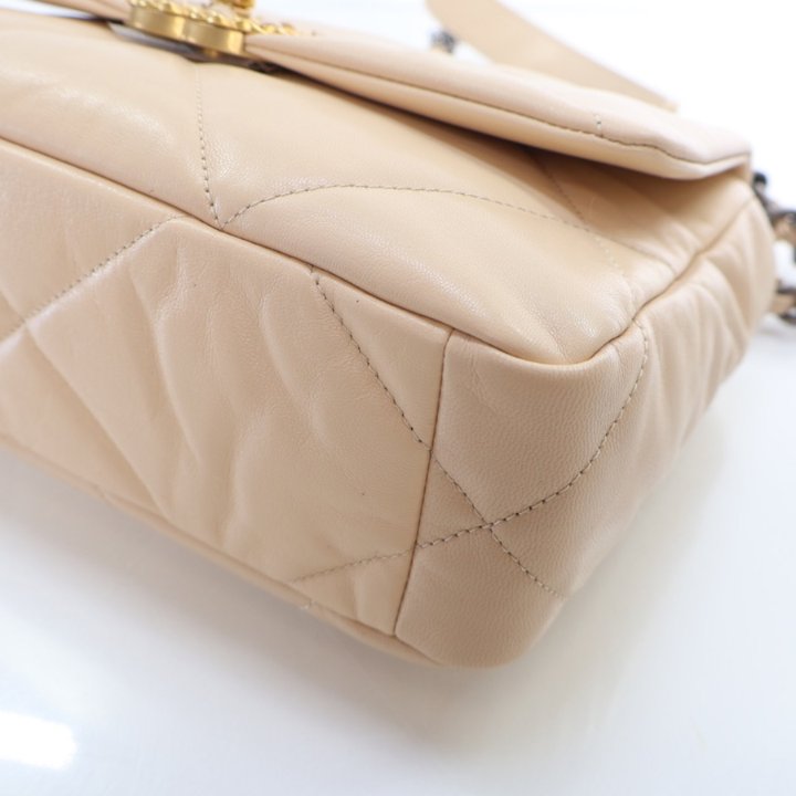 Chanel 19 Flap Small Beige Lambskin - Luxe Du Jour