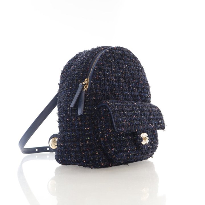 Chanel Fantasy Tweed Backpack Navy Blue - Luxe Du Jour display picture 1