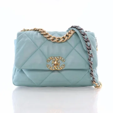 Chanel Medium Blue Lambskin 19 Flap Bag