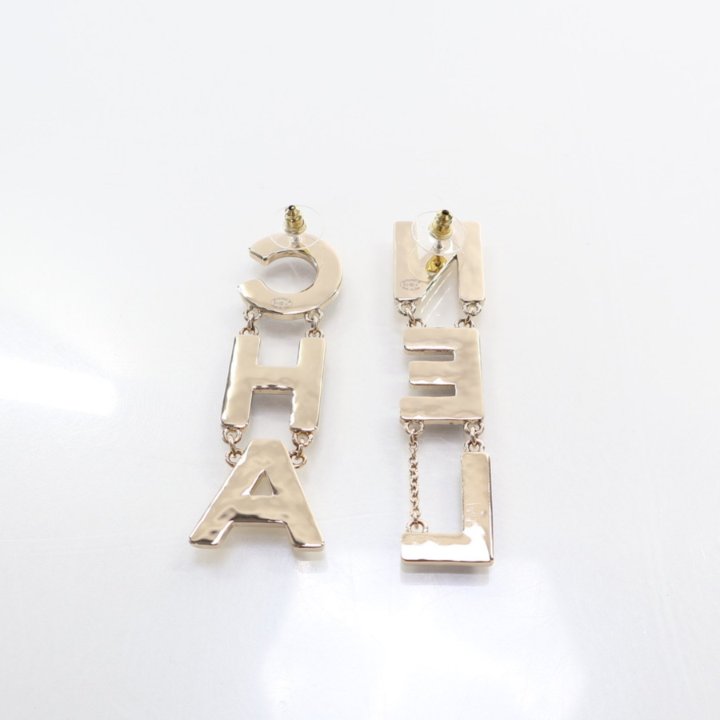 Chanel Logo Drop Earrings - Luxe Du Jour