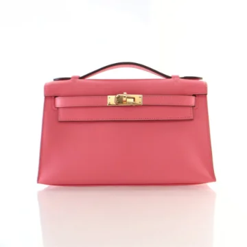Hermes Rose Azalee Swift Kelly Pochette