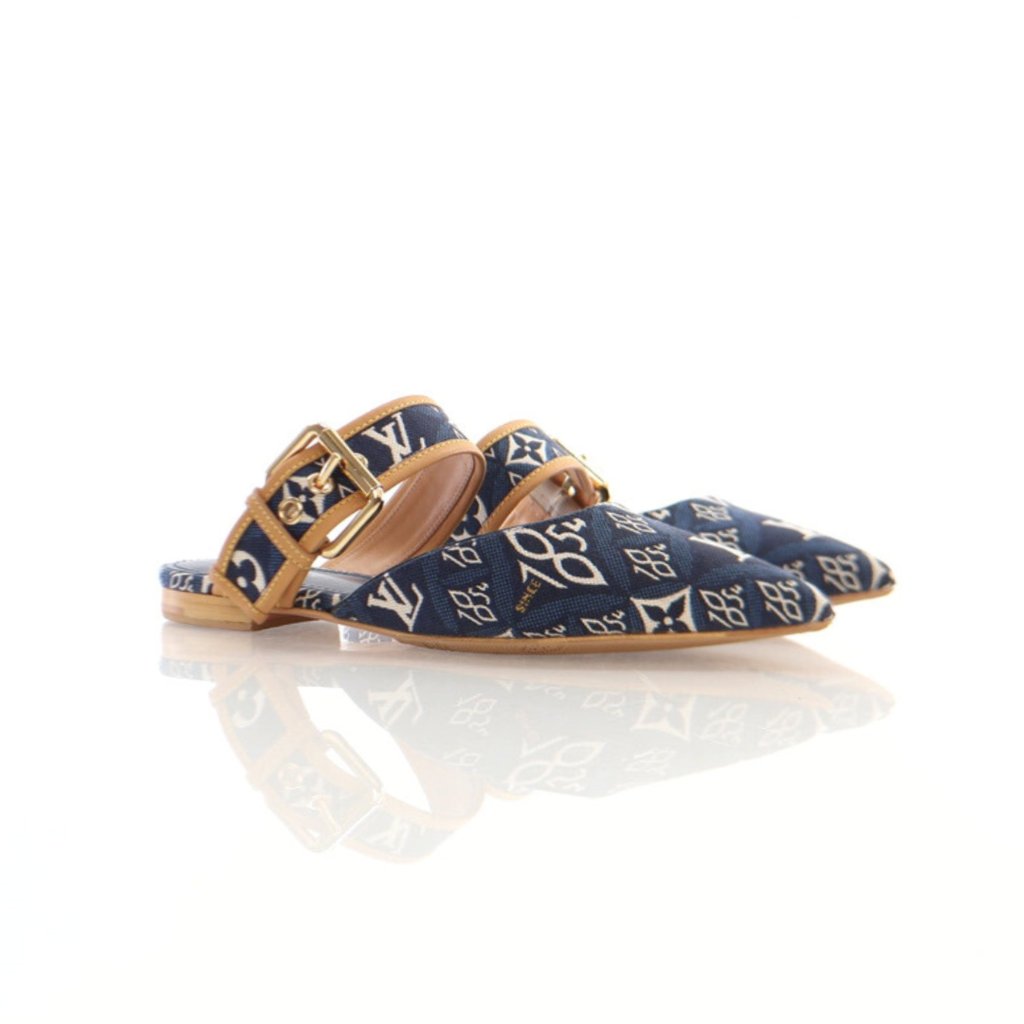 Louis Vuitton Since 1854 Sofia Flat Mules Sz 35 - Luxe Du Jour
