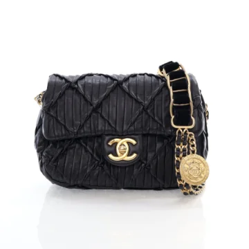 Chanel Soul Flap Mini Black Crumpled Calfskin