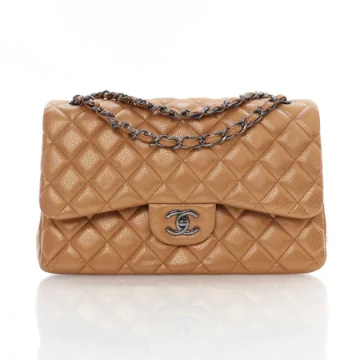 Chanel Classic Flap Jumbo Gold Caviar