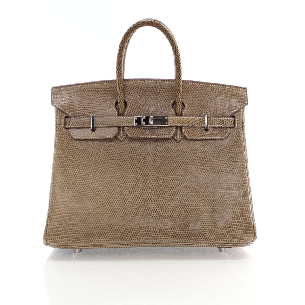 Hermes Ficelle Lizard Birkin 25 Luxe Du Jour - Technical View