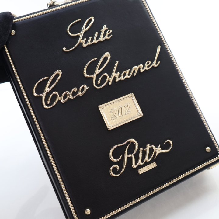 Chanel Black Lambskin Room Card Minaudiere Evening Bag Luxe Du Jour