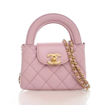 Chanel Nano Pink Calfskin Kelly Shopping Bag