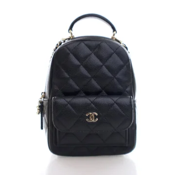 Chanel Mini Black Caviar Classic Backpack