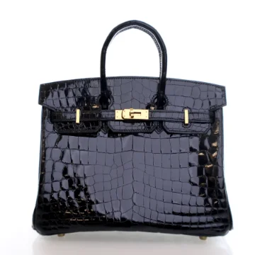 Hermes Black Crocodile Birkin 25