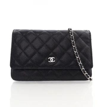Chanel Black Caviar Wallet On Chain (WOC)