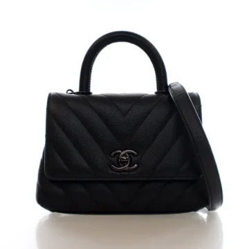 Chanel Extra Mini So Black Caviar Coco Top Handle