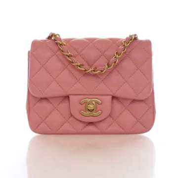 Chanel Mini Pink Lambskin Square Flap