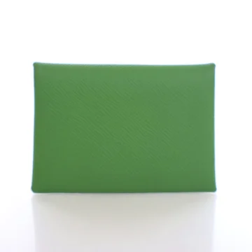 Hermes Vert Yucca Epsom Calvi Card Holder
