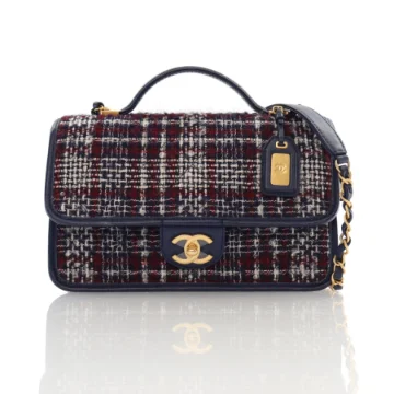Chanel Small Multicolor Tweed School Memory Flap