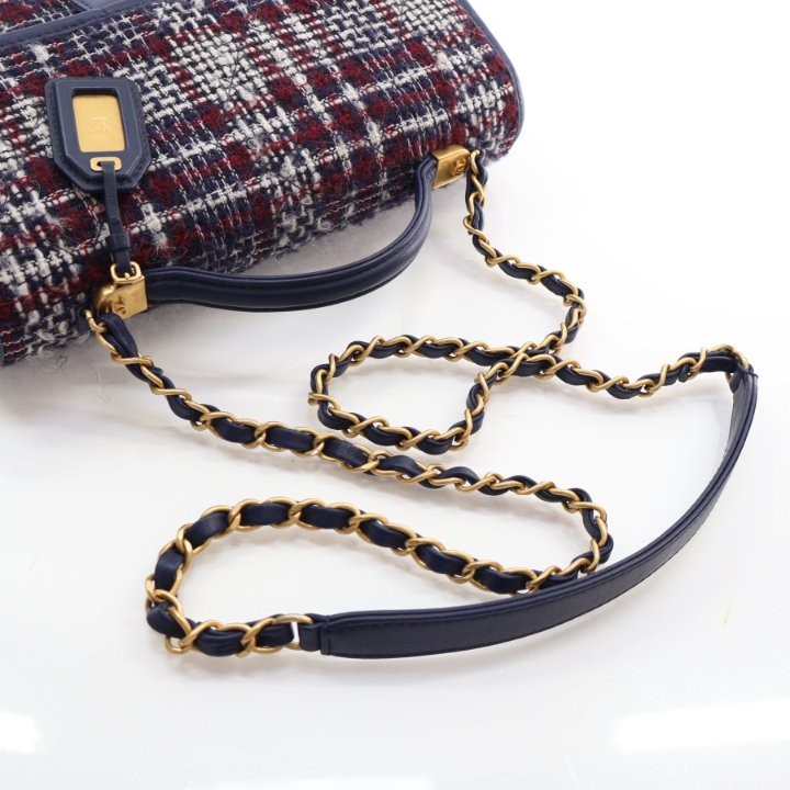 ショルダーバッグ・ポシェット × ヴィンテージ(中古) Chanel Tweed School Memory Rectangle Bag Chanel Small Multicolor Tweed School Memory Flap Bag - Luxe