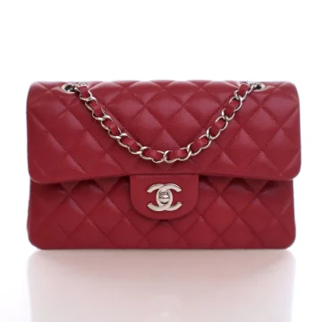 Chanel Small Red Caviar Classic Flap