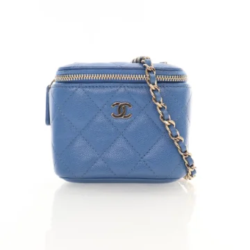Chanel Mini Light Blue Caviar Vanity