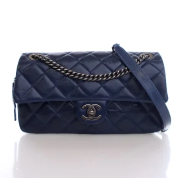 Chanel Blue Aged Calfskin Seasonal Flap