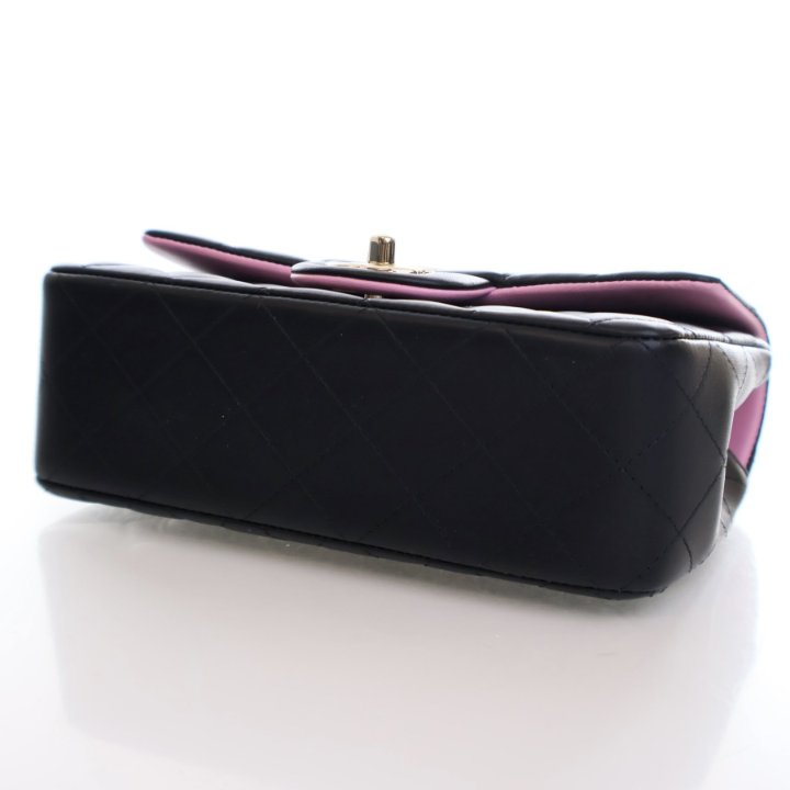 Chanel Mini Black/Pink Lambskin Rectangle Top Handle - Luxe Du Jour