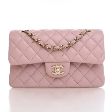 Chanel Small Pink Lambskin Classic Flap