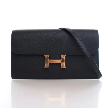 Hermes Black Epsom Constance To Go Wallet
