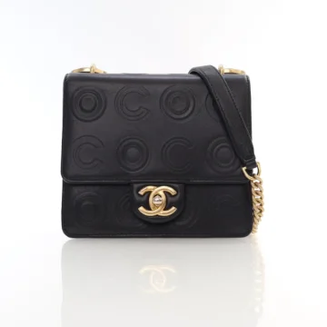 Chanel Mini Black Calfskin Coco Square