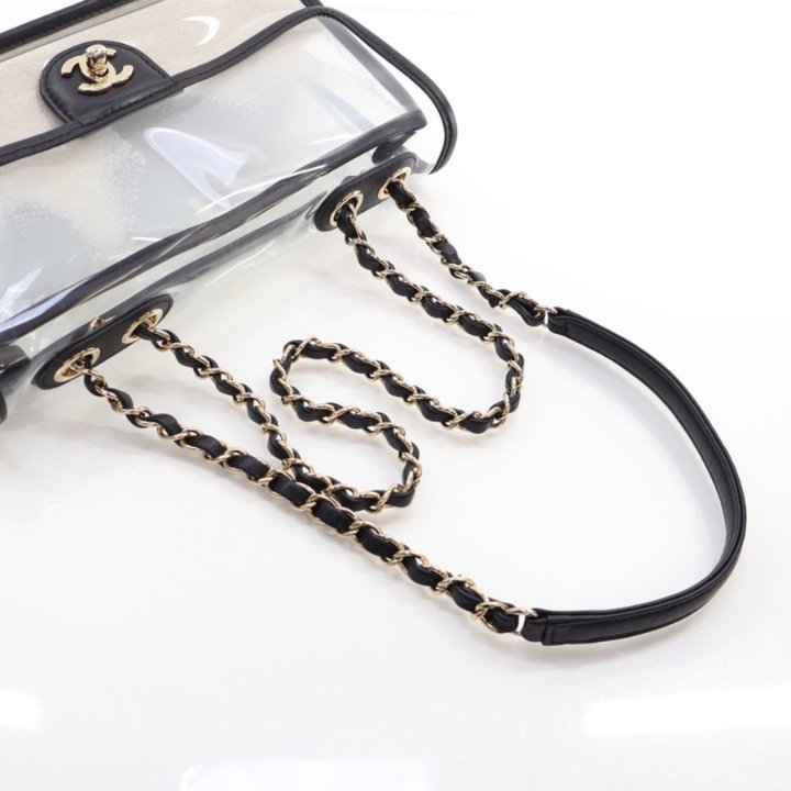 Chanel Medium Clear PVC Sand By the Sea Flap Bag - Luxe Du Jour