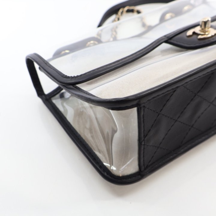 国内発送シャネル サンド バイ ザ シーPVC Chanel Medium Clear PVC Sand By the Sea Flap Bag - Luxe Du Jour