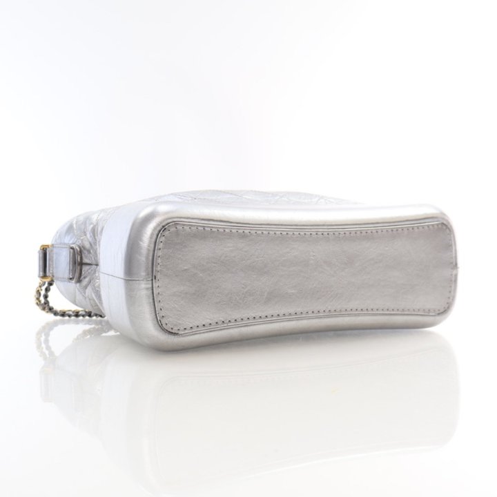Chanel Gabrielle Hobo Medium Silver Calskin - Luxe Bag Rental