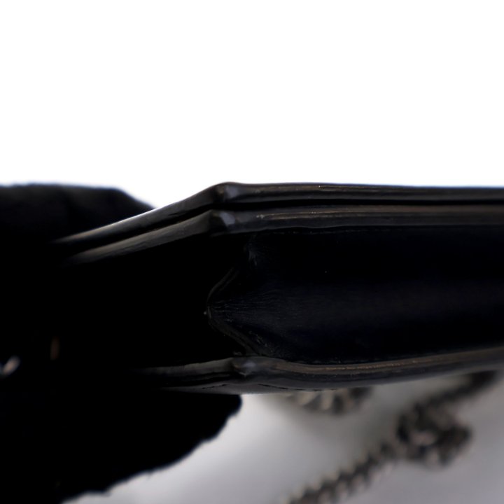 Gucci Logo Embossed Calfskin Chain Wallet - Luxe Du Jour