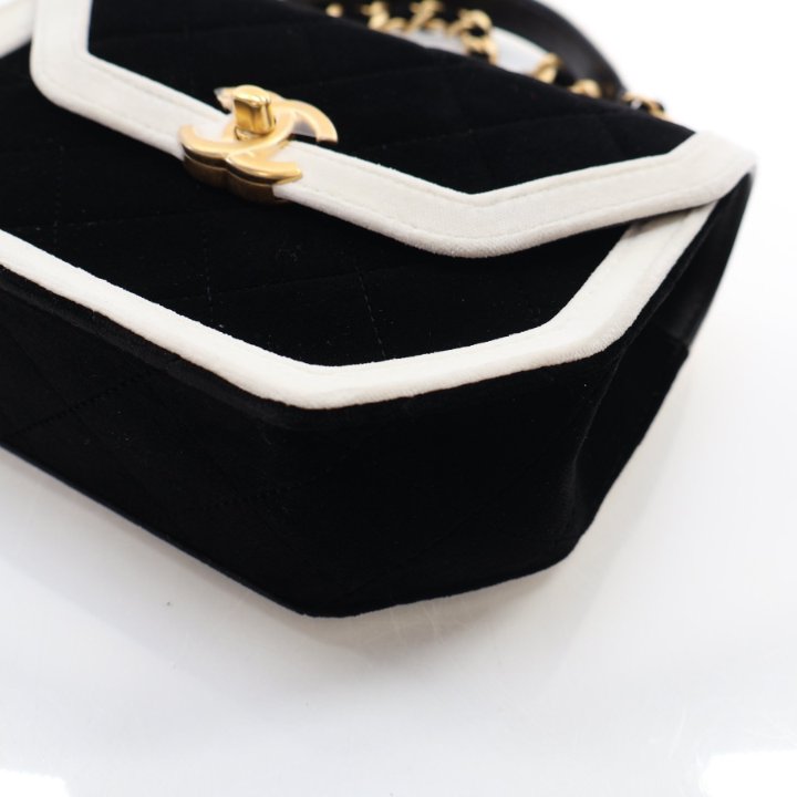 Chanel Mini Black Velvet Place Vendome Flap Bag - Luxe Du Jour