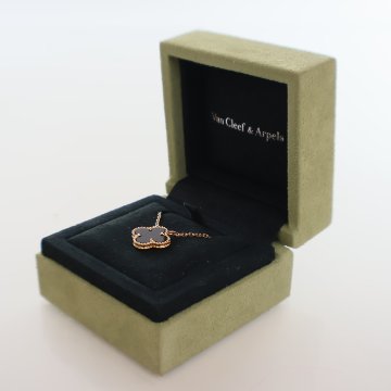 Van Cleef and Arpels Onyx Vintage Alhambra Pendant Luxe Du Jour