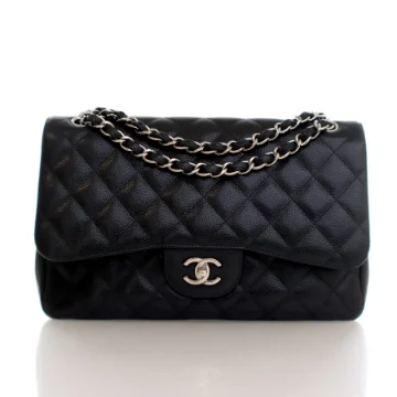 Chanel Jumbo Black Caviar Classic Double Flap