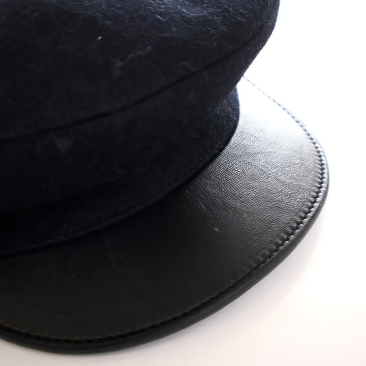 Hermes Navy Wool Newsboy Cap - Luxe Du Jour