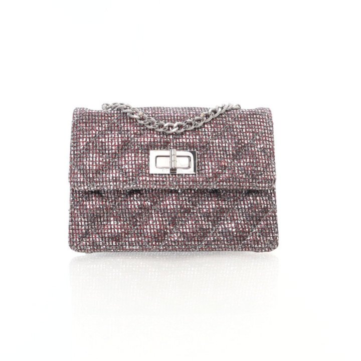 Chanel Mini Glitter Canvas Mademoiselle 2.55 Flap Bag - Luxe