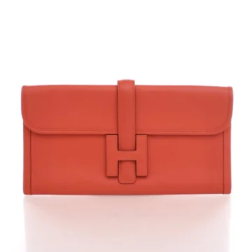 Hermes Geranium Swift Elan Clutch 29