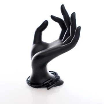 Hermes So Black Swift Tournis Tresse Bracelet