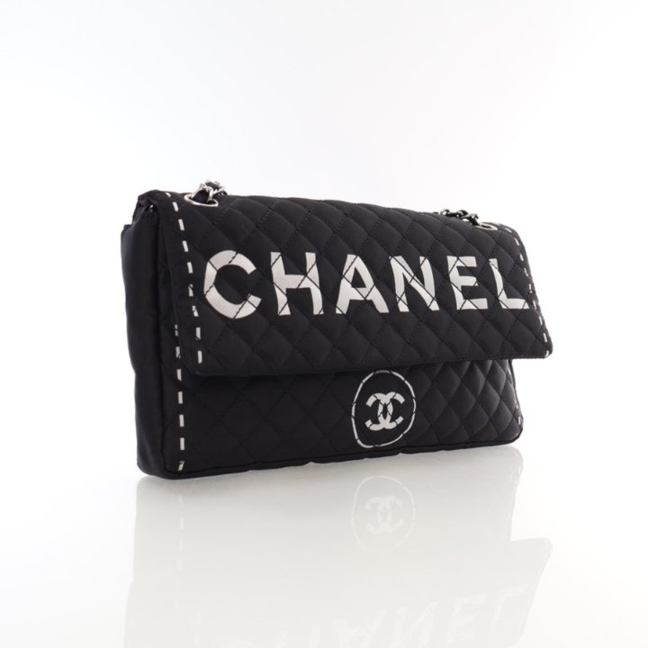Chanel Black Nylon Rhombus Chain Shoulder Bag - Luxe Du Jour