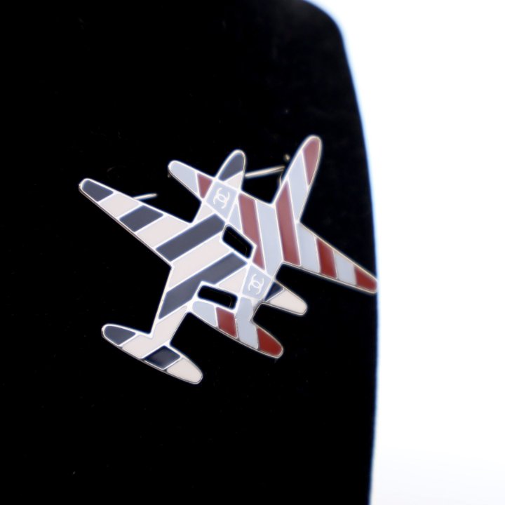 Chanel Airlines Enamel Plane Brooch - Luxe Du Jour