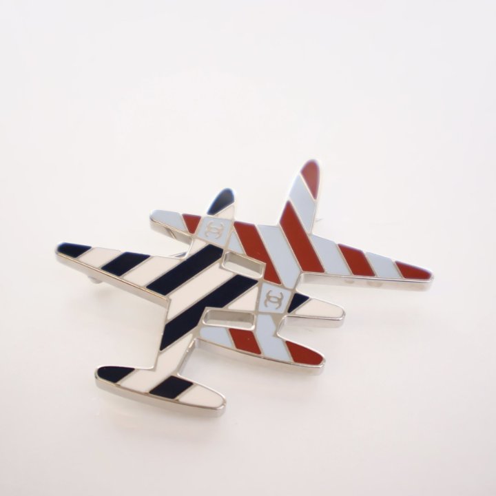 Chanel Airlines Enamel Plane Brooch - Luxe Du Jour