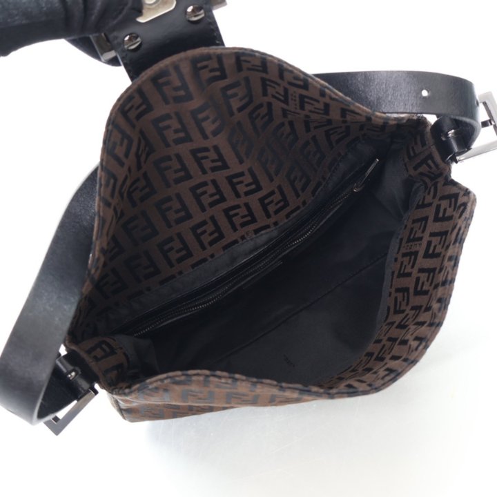 Fendi Zucchino Double Flap Baguette - Luxe Du Jour