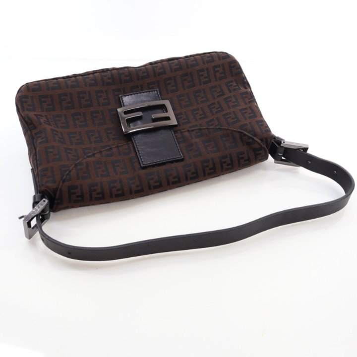 ショルダーバッグ Fendi Baguette Double Double Baguette Leather Black | Fendi