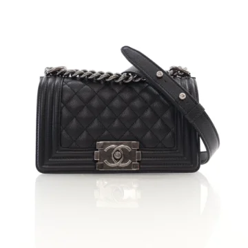 Chanel Small Black Caviar Boy Bag