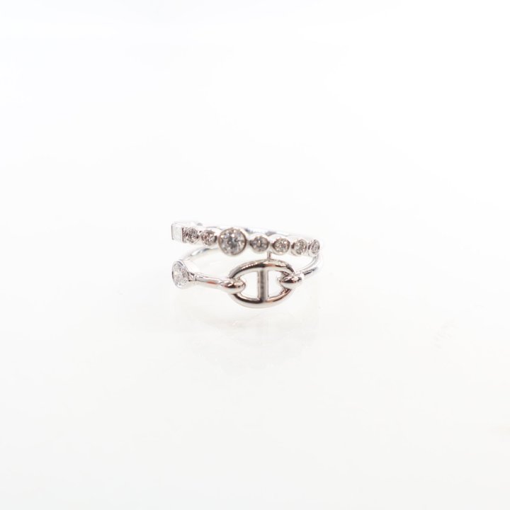 Hermes Chaine D'Ancre Chaos Fancy Ring, Sz 6 - Luxe Du Jour