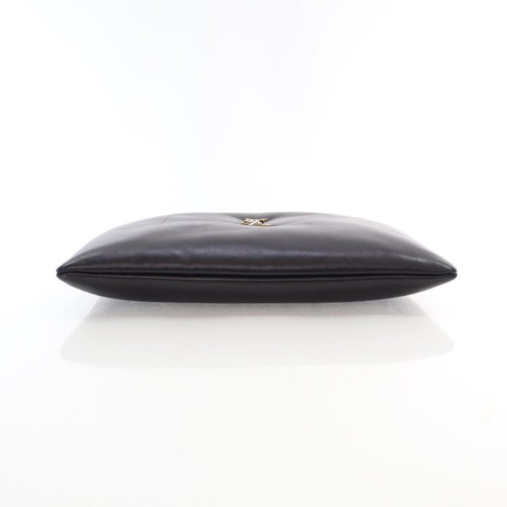 SAINT LAURENT クラッチバッグ POUCH TINY ブラック Saint Laurent Puffy Pouch クラッチバッグ L | ブラック