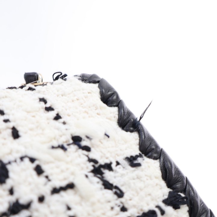 Chanel Mini Black White Tweed My Own Frame Flap Bag - Luxe Du Jour