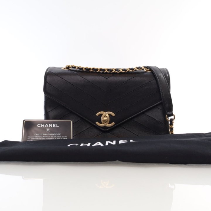 CHANEL フランス製 裏地カシミヤ 本革 手袋　ブラック 黒 Chanel Lambskin EX 9