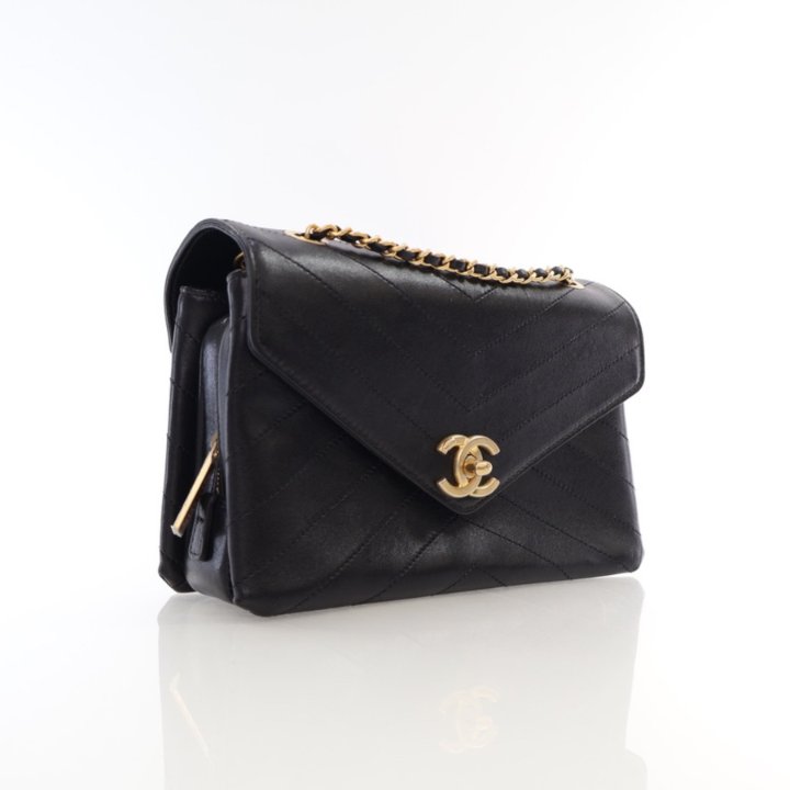 Chanel Black Calfskin Coco Envelope Flap Bag - Luxe Du Jour
